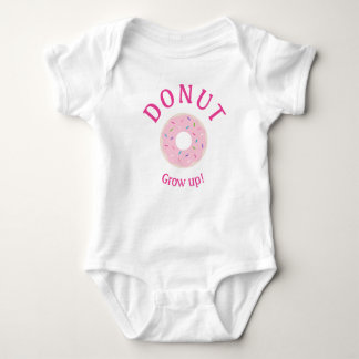 Erwachsen nicht - rosa Donut Thema Baby Strampler