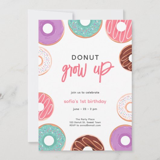 Erwachsen Sie Geburtstagseinladung Einladung (Vorderseite)