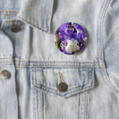Erwachsen Sie Ire! Schaltfläche Lila Iris-Blume Button (Beispiel)
