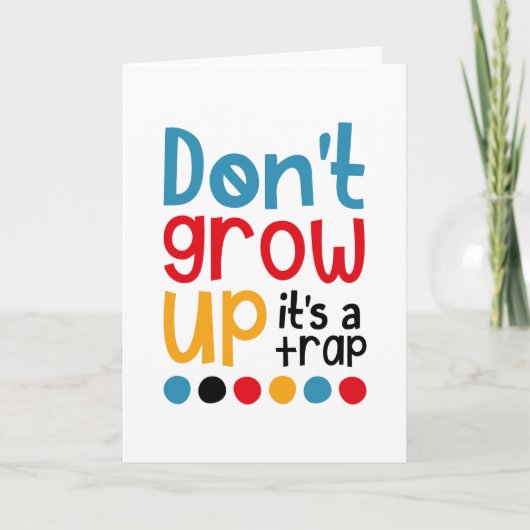 Erwachsen Sie nicht, dass es eine Falle ist Karte (Vorderseite)