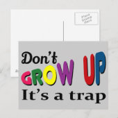Erwachsen Sie nicht, dass es eine Falle ist Postkarte (Vorne/Hinten)