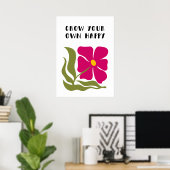 Erwachsen Sie sich glücklich Poster (Heimbüro)