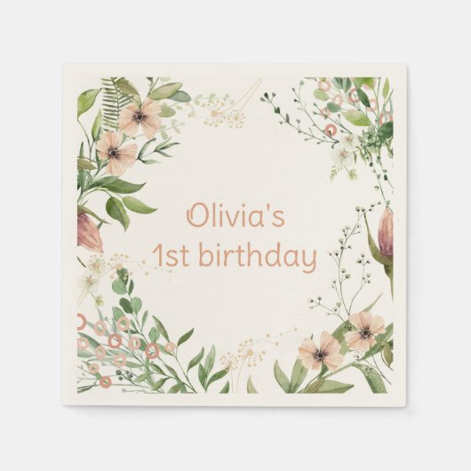 Erwachsen wie ein Unkrautgeburt, Serviette (Vorderseite)