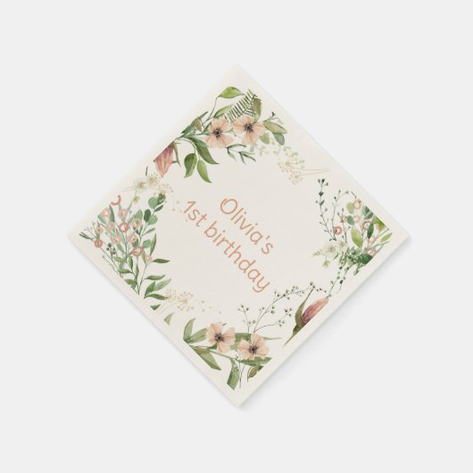 Erwachsen wie ein Unkrautgeburt, Serviette (Ecke)