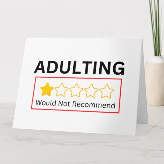 Erwachsene 1 Stern würde keinen sonnigen Geburtsta Karte (Vorderseite)