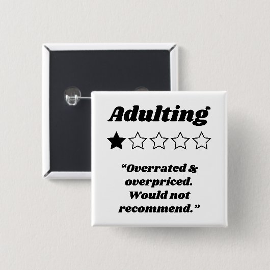 Erwachsene 1-Sterne-Bewertung Button (Vorne & Hinten)