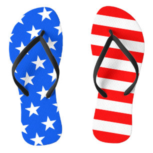 Erwachsene 4. Juli American Flag Flip Flops Badesandalen