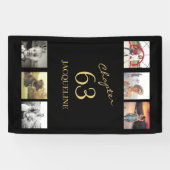 Erwachsene 6 Foto Schwarz und Gold jedes Alters Ge Banner (Horizontal)