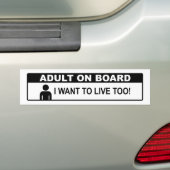 Erwachsene an Bord Autoaufkleber (Auf Auto)