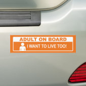Erwachsene an Bord Autoaufkleber (Auf Auto)