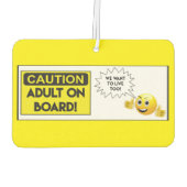 Erwachsene an Bord Autolufterfrischer (Rückseite)