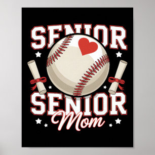 Erwachsene Baseball-Mama 2026 Absolventin Lustige Poster