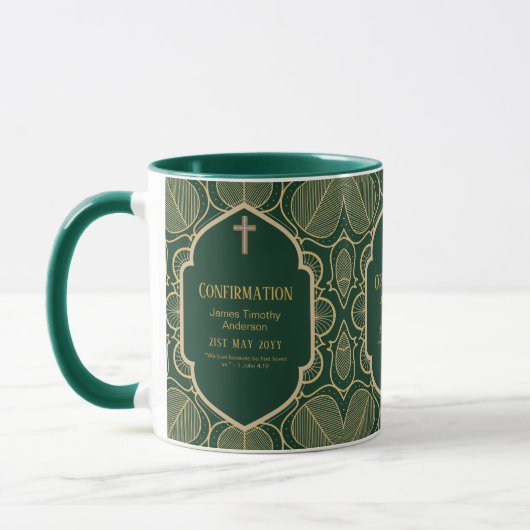 Erwachsene Bestätigung Geschenk Blue Gold Mann ode Tasse (Links)