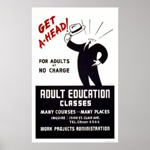 Erwachsene Bildung Klassen 1938 WPA Poster