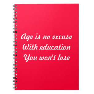 Erwachsene Bildung Notizblock