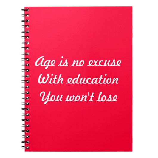 Erwachsene Bildung Notizblock (Vorderseite)