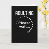 Erwachsene bitte warten karte (Gelbe Blume)
