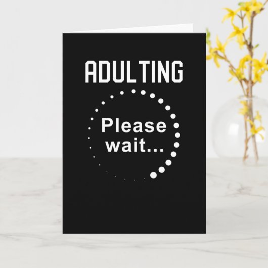 Erwachsene bitte warten karte (Gelbe Blume)