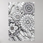 Erwachsene Botanisches 3D-Farbplakat Poster (Vorne)