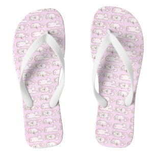 Erwachsene, Breitband-Flip-Flops/Bunnies Badesandalen