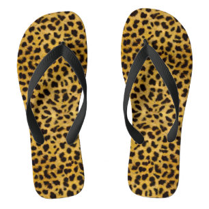 Erwachsene, breite Riemen Flip Flops/Leopardenmust Badesandalen