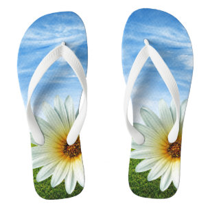 Erwachsene, breite Strap Flip Flops/Daisy Badesandalen
