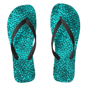 Erwachsene, breite Streifen Flip Flops/Leopard Pri Badesandalen