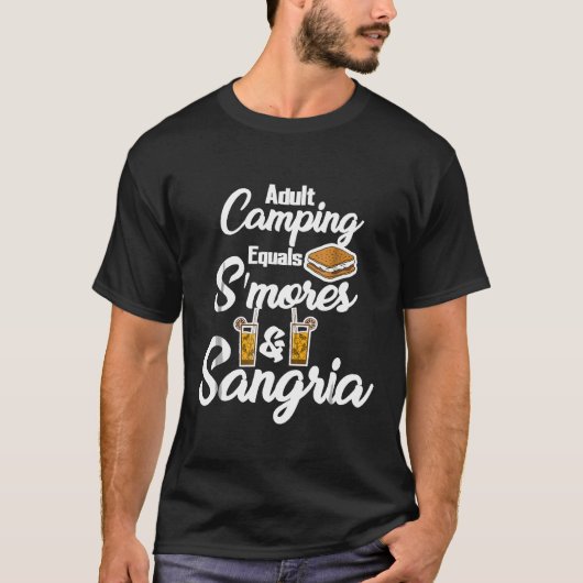 Erwachsene Camping gleicht Smores Sangria Funny T-Shirt (Vorderseite)