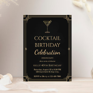 Erwachsene Cocktailparty Geburtstag Einladung