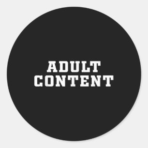 Erwachsene Content Shirt Fett Typ Adult Inhalt Runder Aufkleber