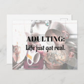 ERWACHSENE: Das Leben Got einfach echte Postkarte (Vorne/Hinten)