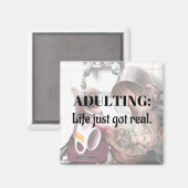 ERWACHSENE: Das Leben Got einfach einen echten Mag Magnet (Vorderseite/Rückseite)