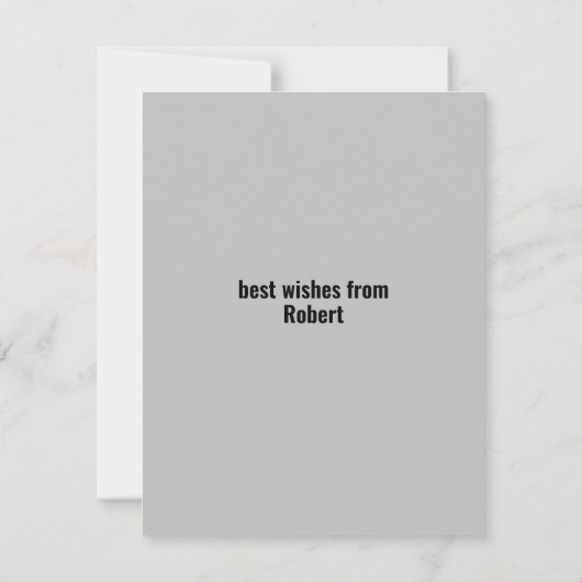 Erwachsene, die älter werden dankeskarte (Rückseite)