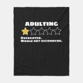 Erwachsene, die überbewertet sind, würden keinen S Fleecedecke (Vorderseite)