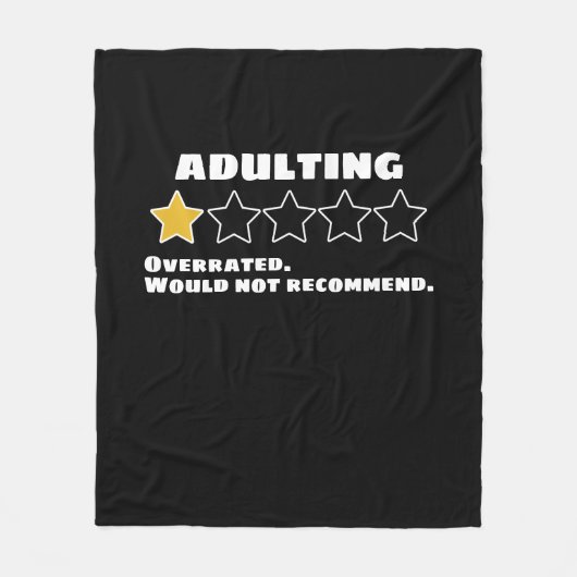 Erwachsene, die überbewertet sind, würden keinen S Fleecedecke (Vorderseite)