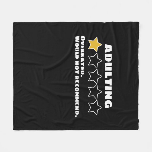 Erwachsene, die überbewertet sind, würden keinen S Fleecedecke (Vorderseite (Horizontal))