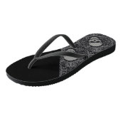 Erwachsene, dünne Strap Flip Flops/Skulls Badesandalen (Schrägansicht)