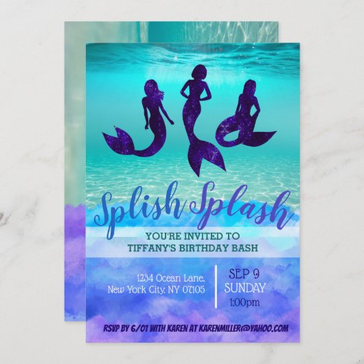 Erwachsene Einladungen (Vorne/Hinten)