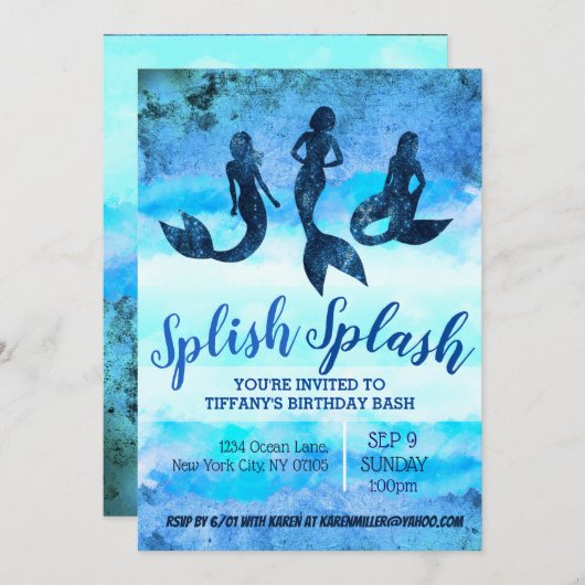 Erwachsene Einladungen (Vorne/Hinten)