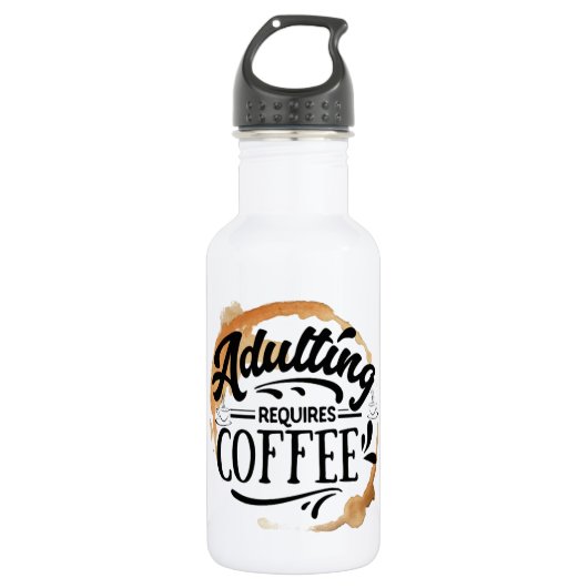 ERWACHSENE ERFORDERN KAFFEE - KAFFEE-LIEBE EDELSTAHLFLASCHE (Vorderseite)