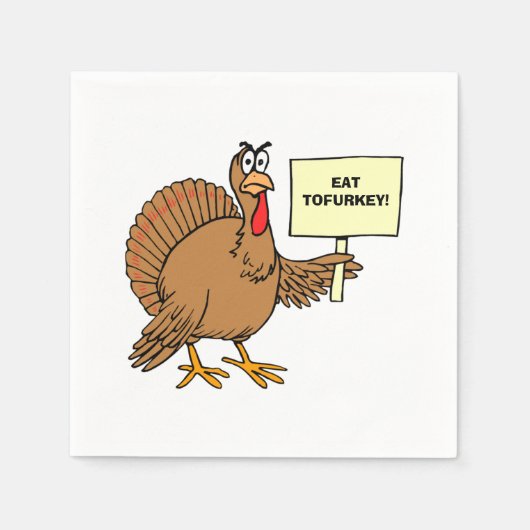 Erwachsene Erntedank Spaß Tofurkey Joke Serviette (Vorderseite)