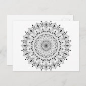 Erwachsene färben DIY mandala Dutzend Dutzend Blum Postkarte (Vorne/Hinten)