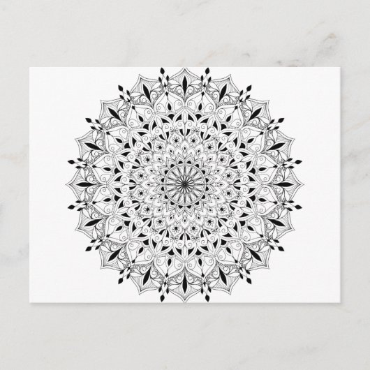 Erwachsene färben DIY mandala Dutzend Dutzend Blum Postkarte (Vorderseite)