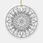 Erwachsene Farbton-Mandala-Verzierung Keramik Ornament (Hinten)