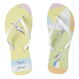Erwachsene Flip Flops "Beach bitte" Flip Flops Badesandalen