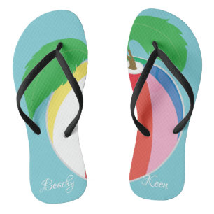 Erwachsene Flip Flops "Beachy Keen/Beachball" Badesandalen
