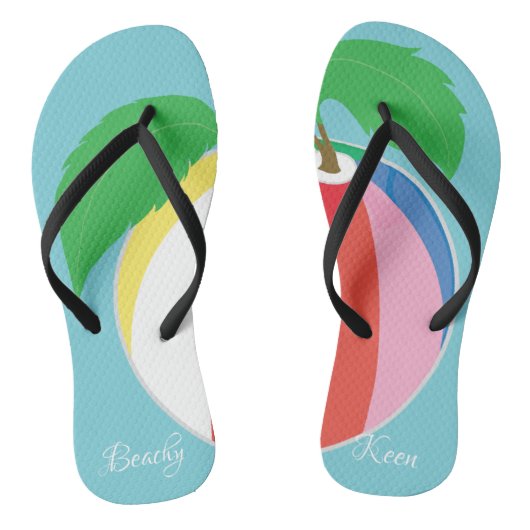 Erwachsene Flip Flops "Beachy Keen/Beachball" Badesandalen (Fußbett)