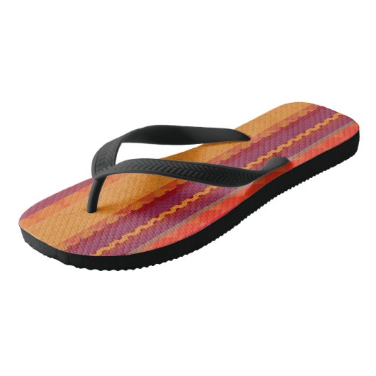 Erwachsene Flip Flops, breite Streifen Badesandalen (Schrägansicht)