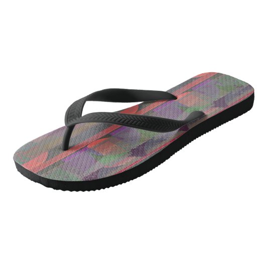 Erwachsene Flip Flops, breite Streifen Badesandalen (Schrägansicht)