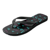 Erwachsene Flip Flops, breite Streifen Badesandalen (Schrägansicht)